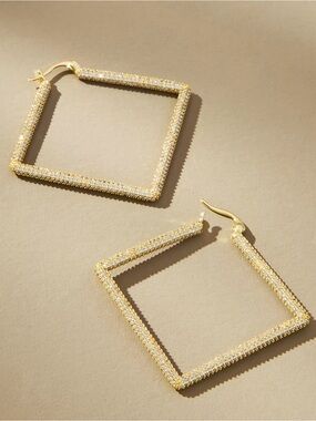NWT Uncommon James Girl Boss 2.0 Geometric Hoop Earrings